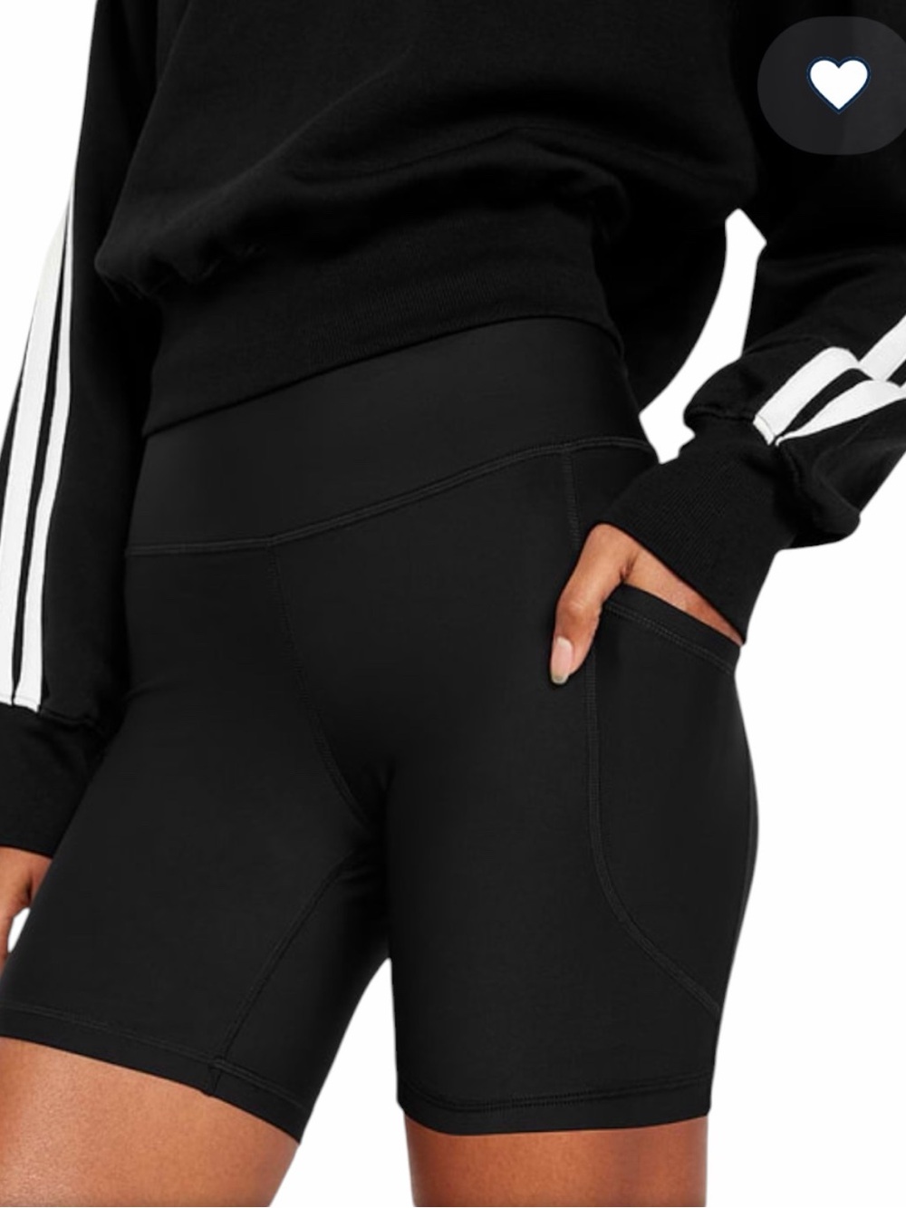 Old Navy Black High-Waist Bike Shorts with Side Pockets